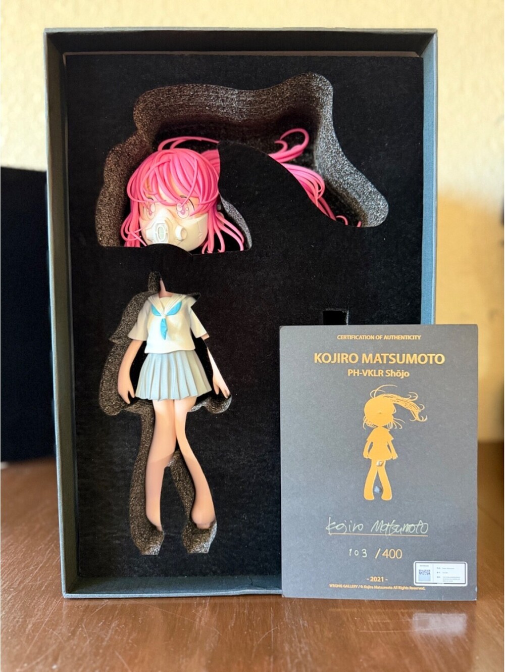 Wrong Gallery X Kojiro Matsumoto Pink Hair School Girl Figure 2021 LE 103/400